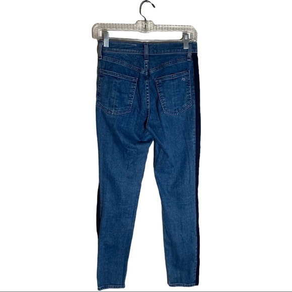 Rag & Bone Mazie Jean High Rise Skinny Leg in Double Indigo Side Stripe - Picture 2 of 5